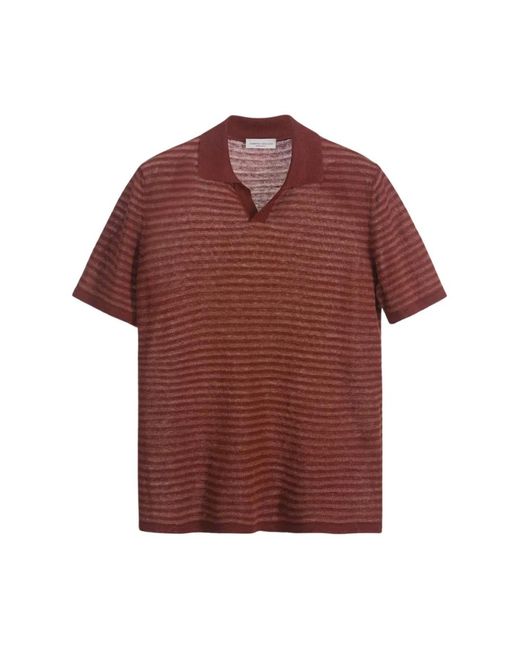 Roberto Collina Red Polo Shirts for men