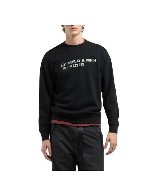 Sweatshirts Replay de hombre de color Black