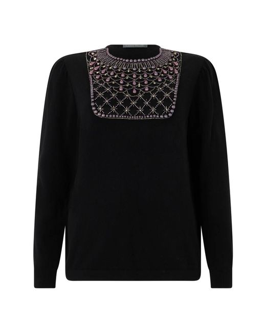 Alberta Ferretti Black Round-Neck Knitwear