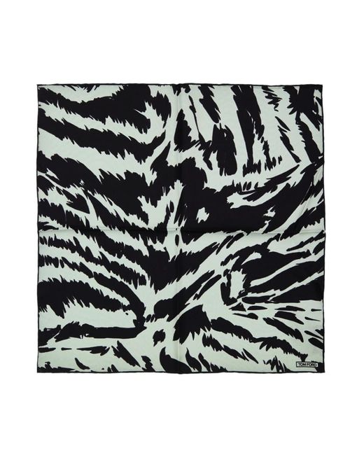 Tom Ford Black Silky Scarves for men