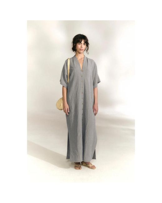 Cortana Gray Maxi Dresses