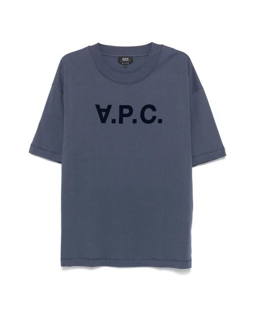 A.P.C. Blue T-Shirts for men