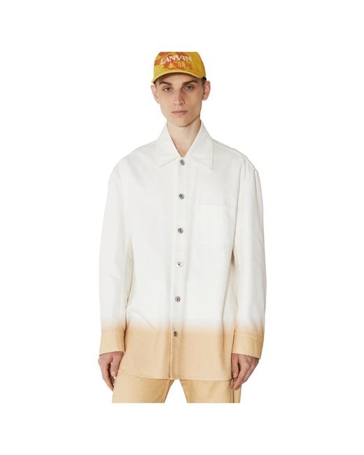 Lanvin Baumwoll gradient-effekt hemd in White für Herren