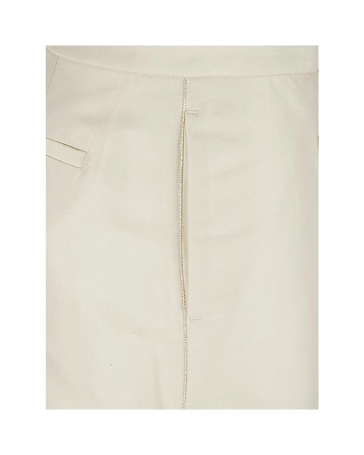 Fabiana Filippi Natural Slim-Fit Trousers