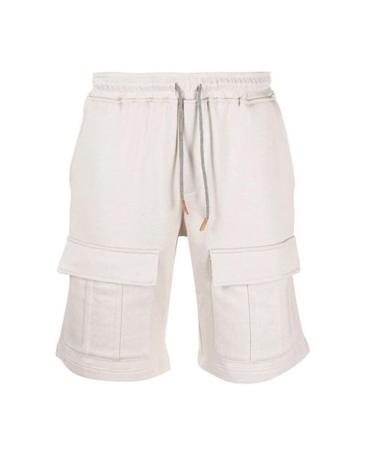 Eleventy Natural Long Shorts for men