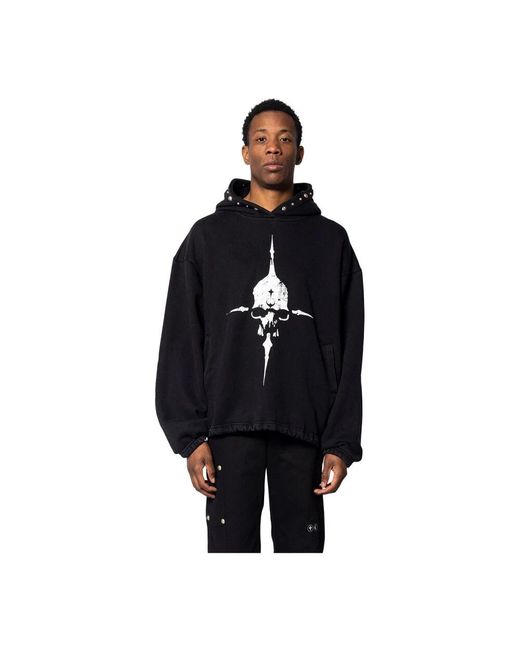 THUG CLUB Black Hoodies for men