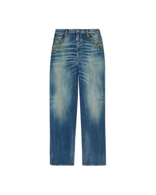 DSquared² Jeans ,Blauw ,Katoen Loose-Fit Jeans in het Blue voor heren