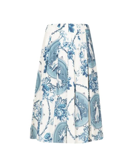 Semicouture Blue Midi Skirts