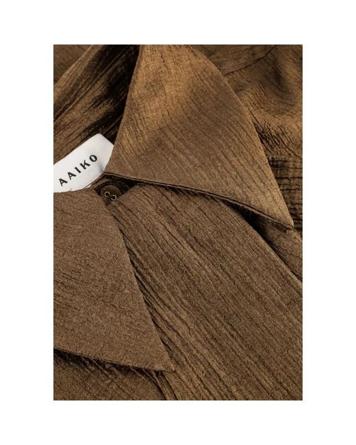 Aaiko Overhemden ,Groen ,Veronne Tie Vis 545 Blouse in het Brown