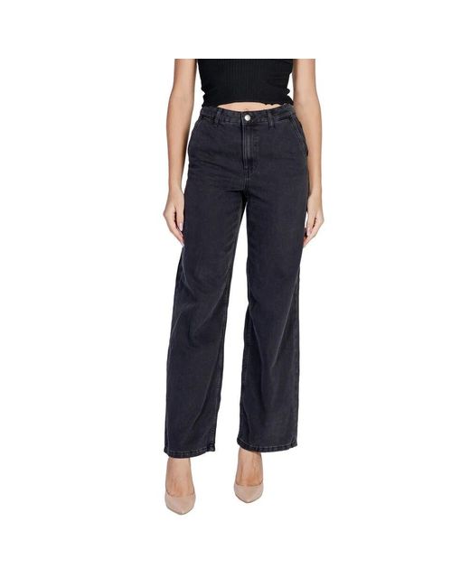 Jacqueline De Yong Blue Schwarze baumwolljeans & hose