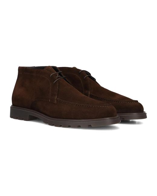 GIORGIO Bruine Suède Veterschoenen Voor in het Brown voor heren