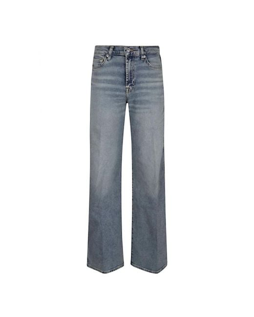 7 For All Mankind Wide Jeans in het Blue