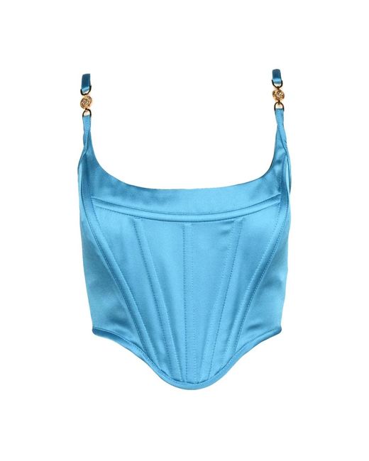 Versace Sleeveless Tops in het Blue