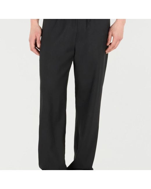 Roberto Cavalli Black Straight Trousers for men