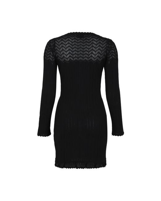 McQueen Black Knitted Dresses