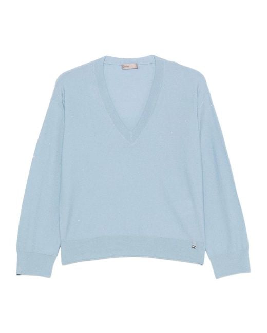 Herno Blue Woll-Polyamid-Pullover