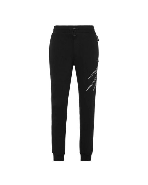 Philipp Plein Black Sweatpants for men