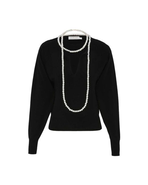 V-Neck Knitwear di Zimmermann in Black