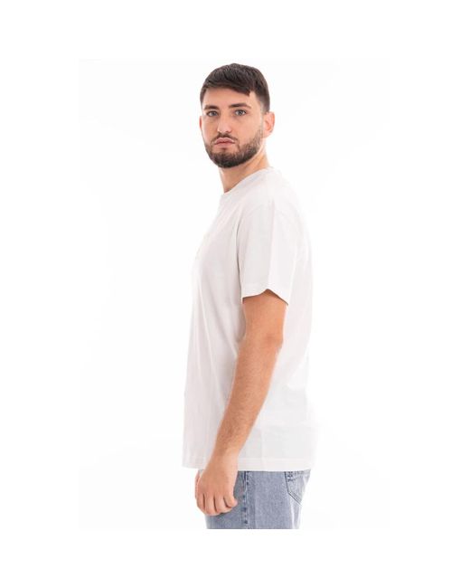 Calvin Klein Besticktes patch-t-shirt in White für Herren