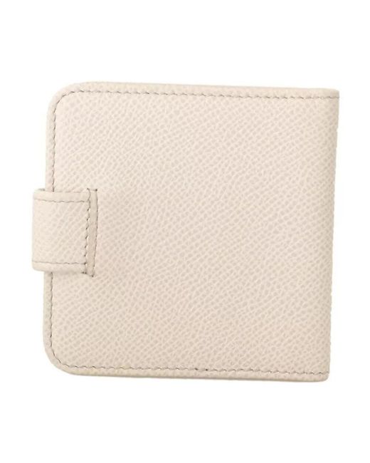 Dolce & Gabbana Weiße lederkondomhülle brieftasche in Natural für Herren