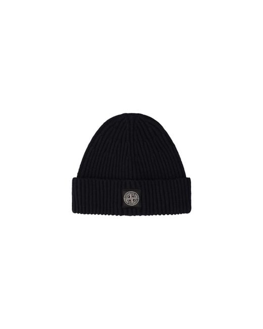 Beanies di Stone Island in Black da Uomo