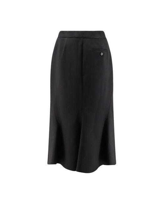 McQueen Rokken ,Zwart ,Wol Zwarte Wollen Rok Met Voor Split in het Black