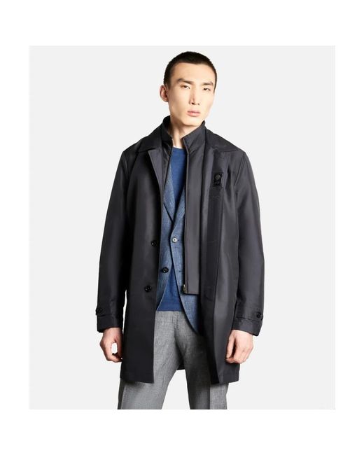 Fay Blue Single-Breasted Coats for men
