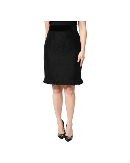 Dolce & Gabbana Black Midi Skirts