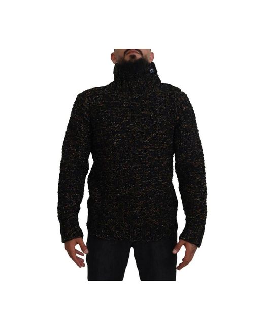 Dolce & Gabbana Black Turtlenecks for men
