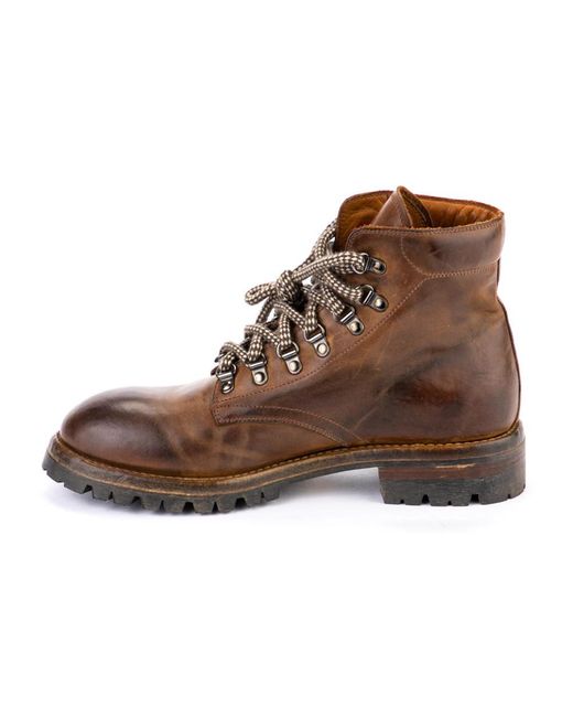 Eleventy Brown Lace-Up Boots for men