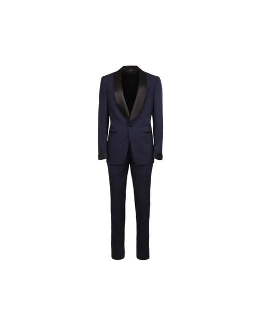 Tom Ford Blue Single Breasted Suits for men