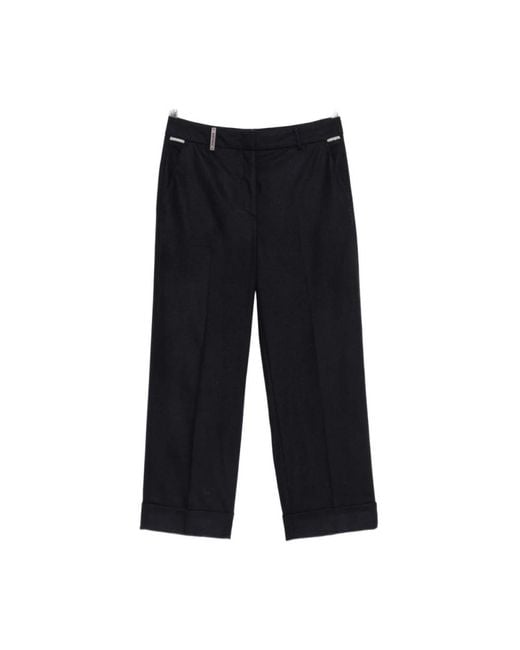 Peserico Black Cropped Trousers