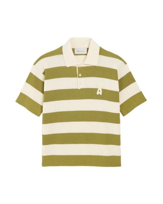 AMI Yellow Polo Shirts for men