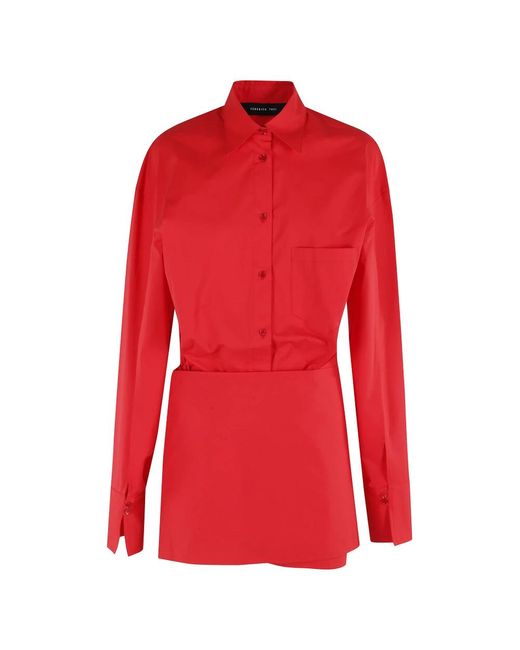 Shirt Dresses FEDERICA TOSI de color Red