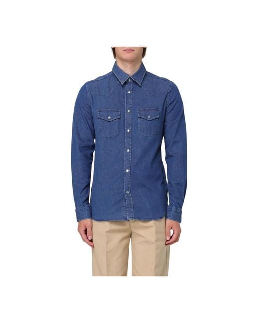 Tom Ford Blue Denim Shirts for men