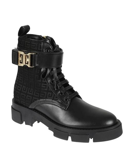 Givenchy Black Lace-Up Boots
