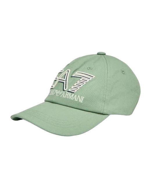 EA7 Green Logo-Bestickte Kappe