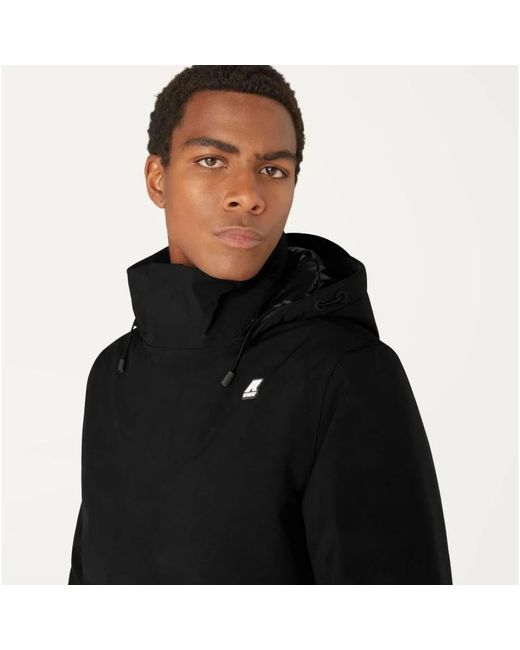 K-Way Black Rain Jackets for men