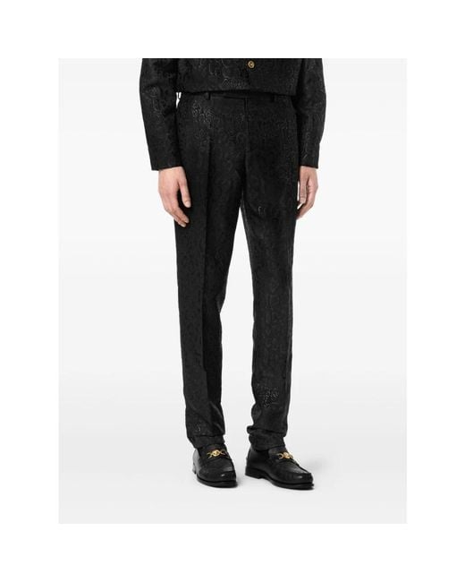 Versace Black Slim-Fit Trousers for men