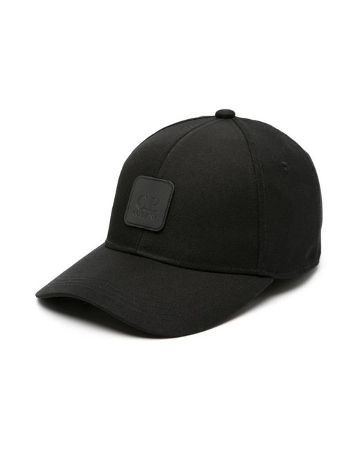Cappellino twill nero per uomo di C P Company in Black da Uomo