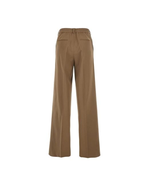 Wide Trousers PT Torino de color Brown