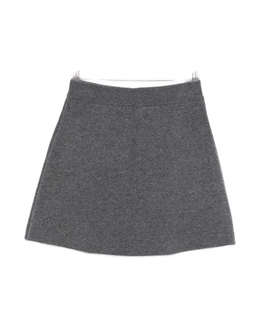 Lisa Yang Kasjmier Gebreide Grijze Minirok in het Gray