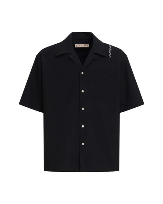 Short Sleeve Shirts di Marni in Black da Uomo