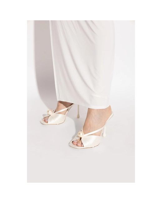 Jimmy Choo Sandalettes Met Hak Siva in het White
