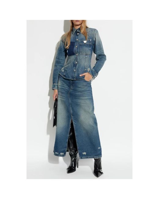 M I S B H V Denim Jackets in het Blue