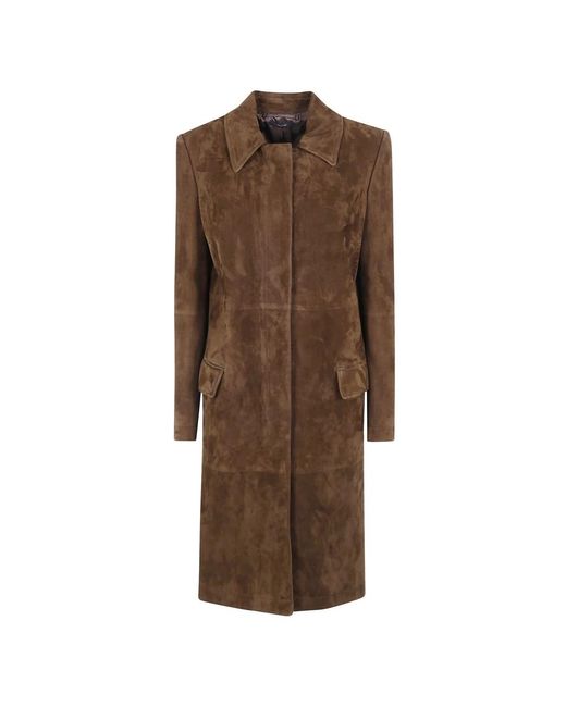 Tom Ford Single-Breasted Coats in het Brown