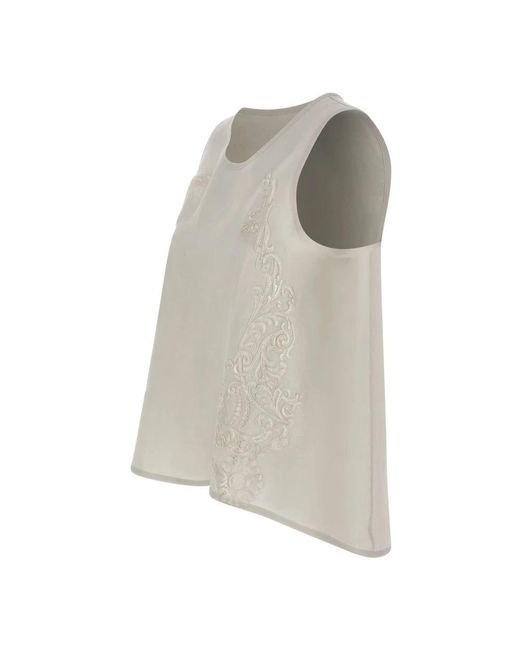 Maurizio Mykonos Gray Sleeveless Tops