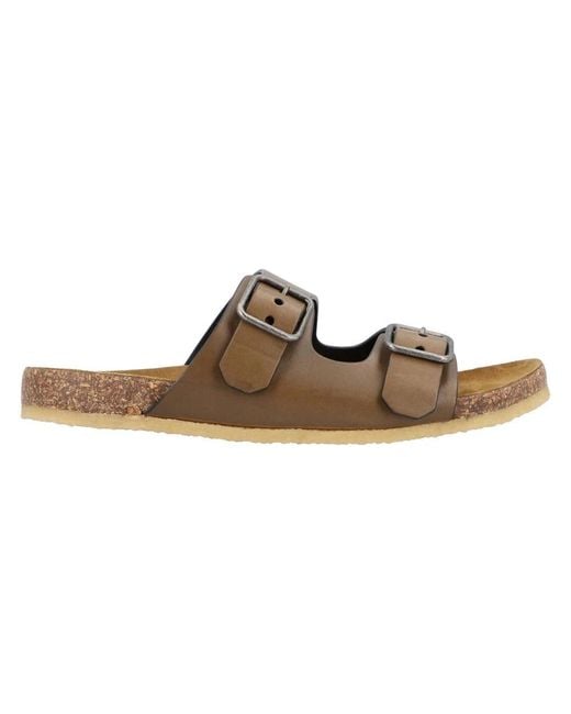Saint Laurent Brown Sliders