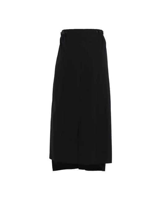 Midi Skirts Yohji Yamamoto de color Black