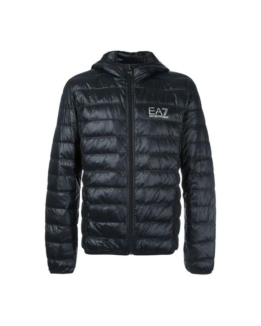 EA7 Blue Winter Jackets for men